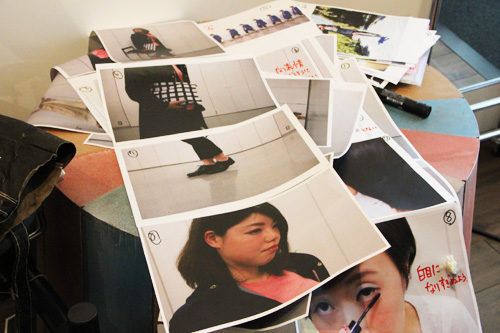 授業で製作したコートを着て撮影してきました。