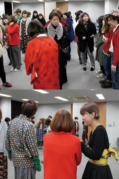 それぞれの思う「和の装い」でホールもにぎわいました。