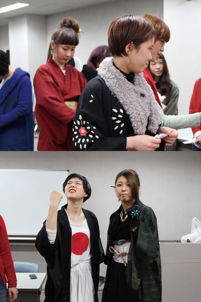 それぞれの思う「和の装い」でホールもにぎわいました。