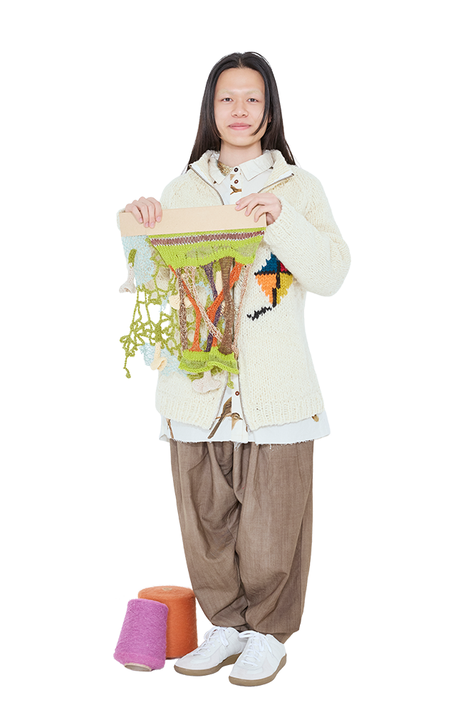 ニットデザイン科の学生
