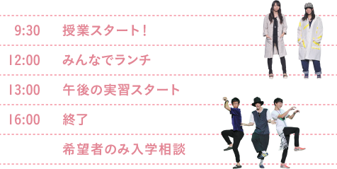 1日完結受講コース タイムスケジュール