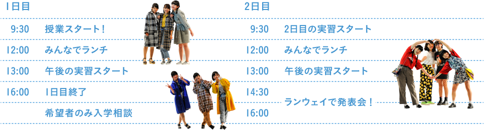 2日間受講コース タイムスケジュール
