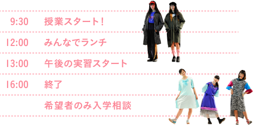 1日完結受講コース タイムスケジュール